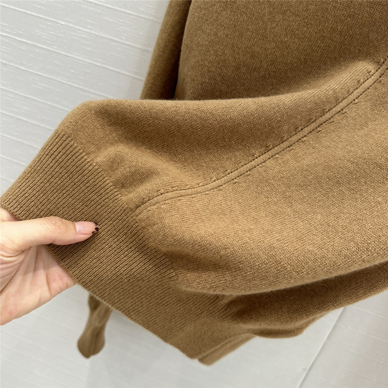 Sa1nt Lau*nt brown cashmere turtleneck sweater
