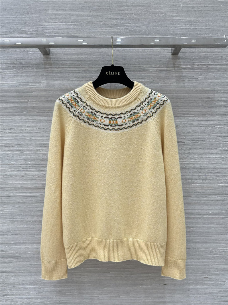Ce1i*e triomphe fair isle wool sweater yellow
