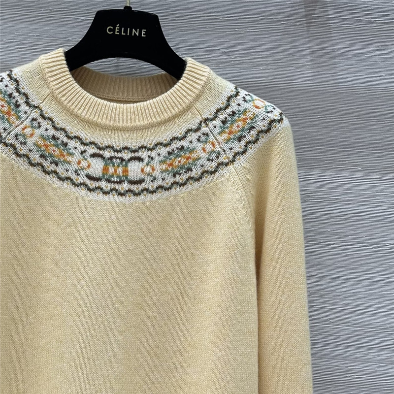 Ce1i*e triomphe fair isle wool sweater yellow