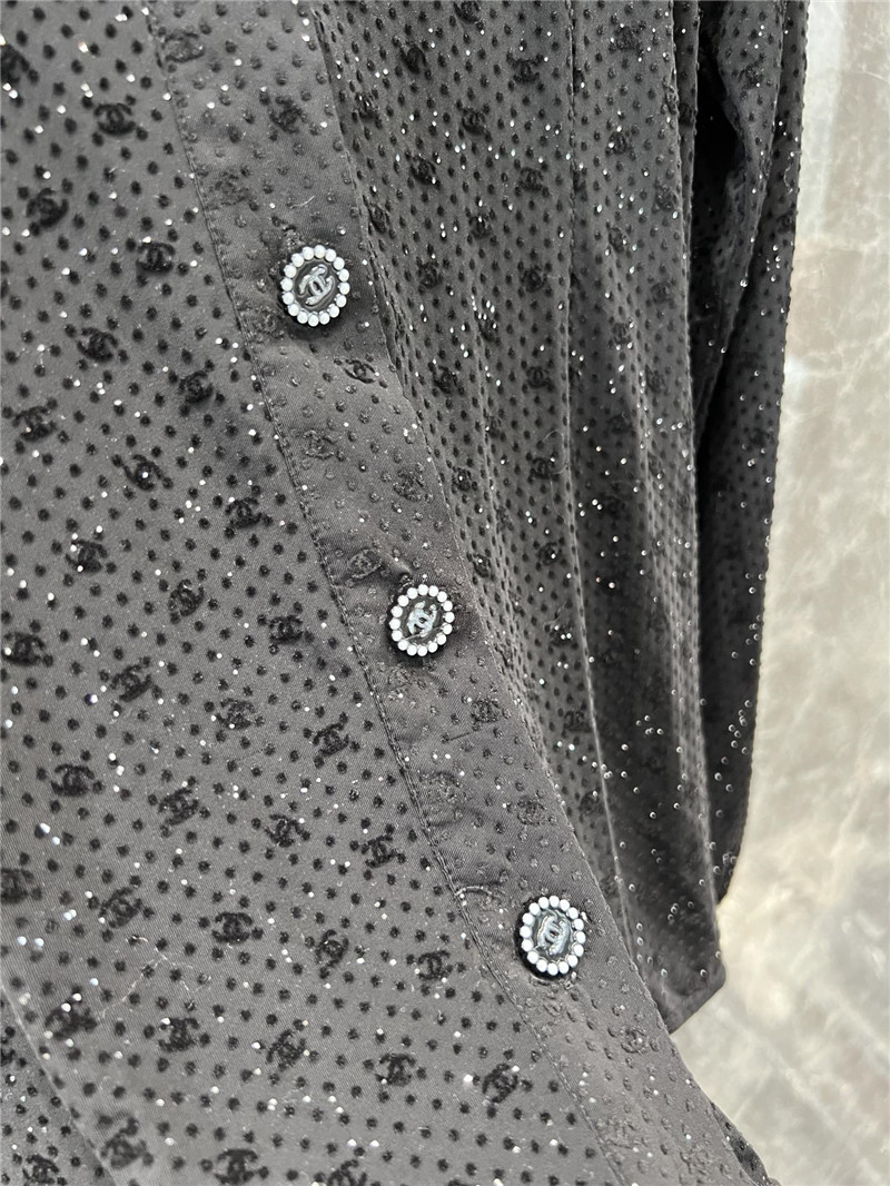 Ch**el lapel long sleeve shirt