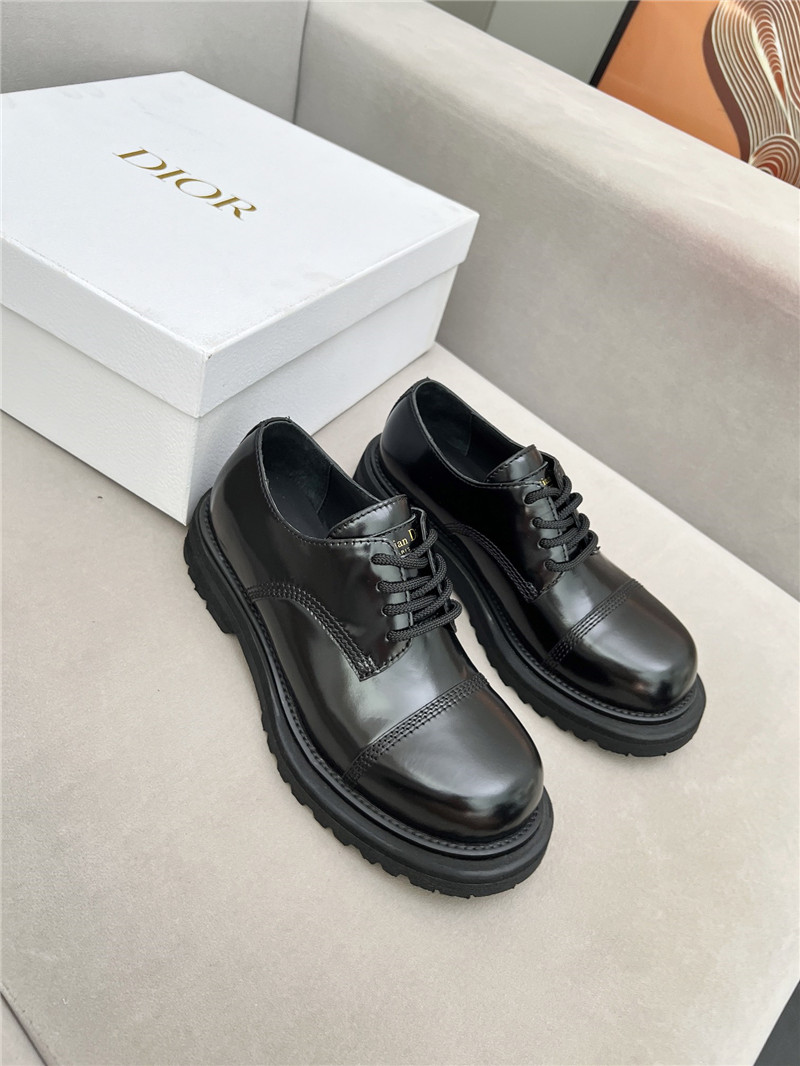 D10r carlo derby black calfskin shoes
