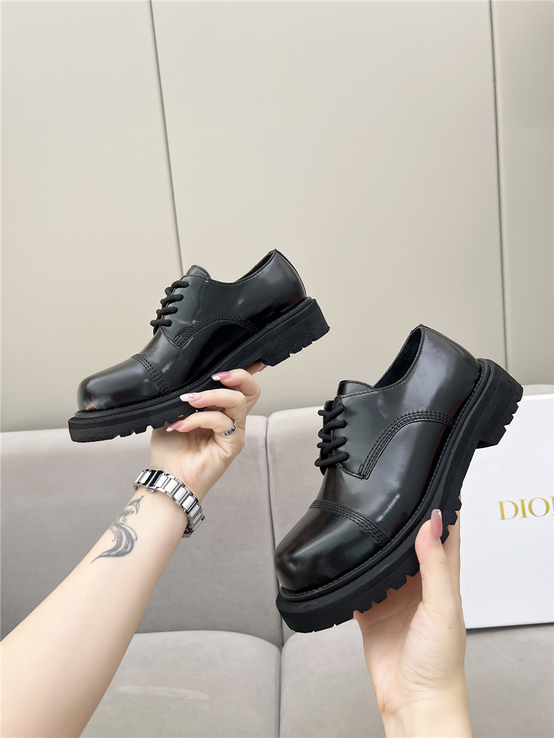 D10r carlo derby black calfskin shoes
