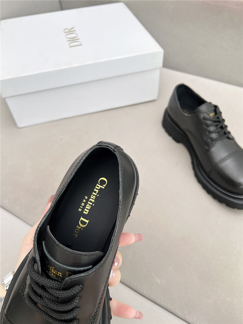 D10r carlo derby black smooth leather shoes