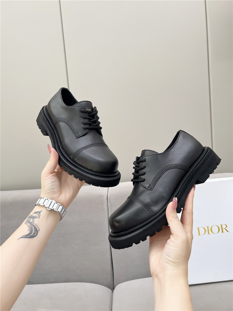 D10r carlo derby black smooth leather shoes