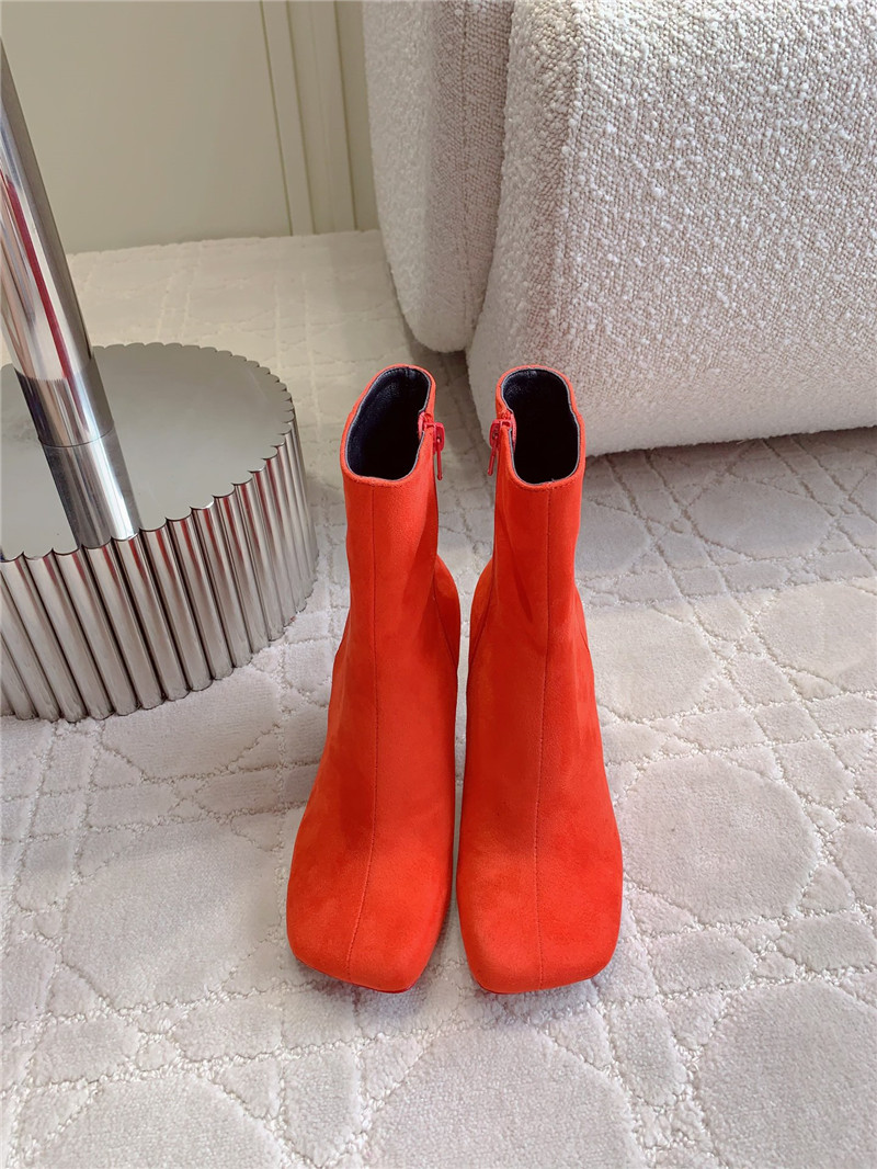 Ferragamo Rose Red Elina Calfskin Ankle Boots