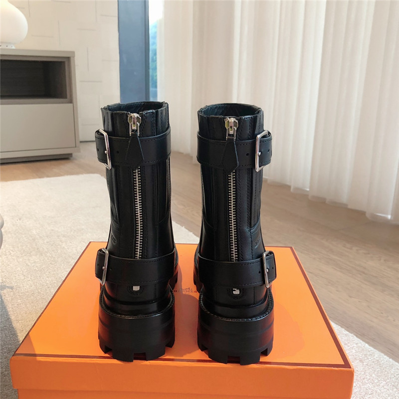 H**me5 jaimy black calfskin ankle boots