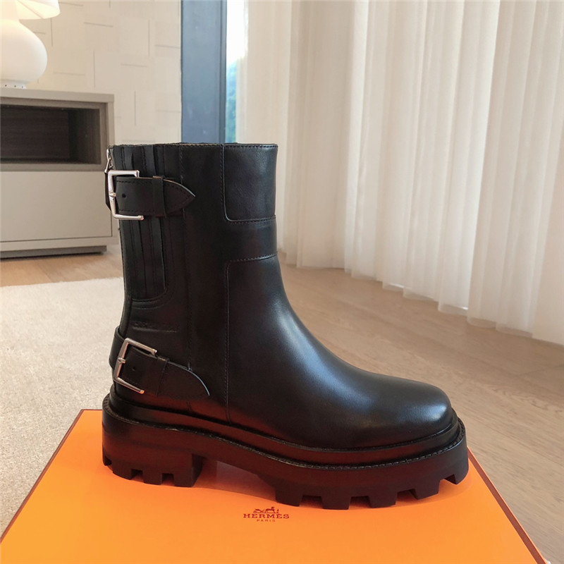 H**me5 jaimy black calfskin ankle boots