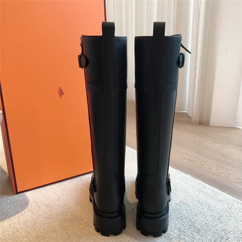 H**me5 jaime black calfskin high boots