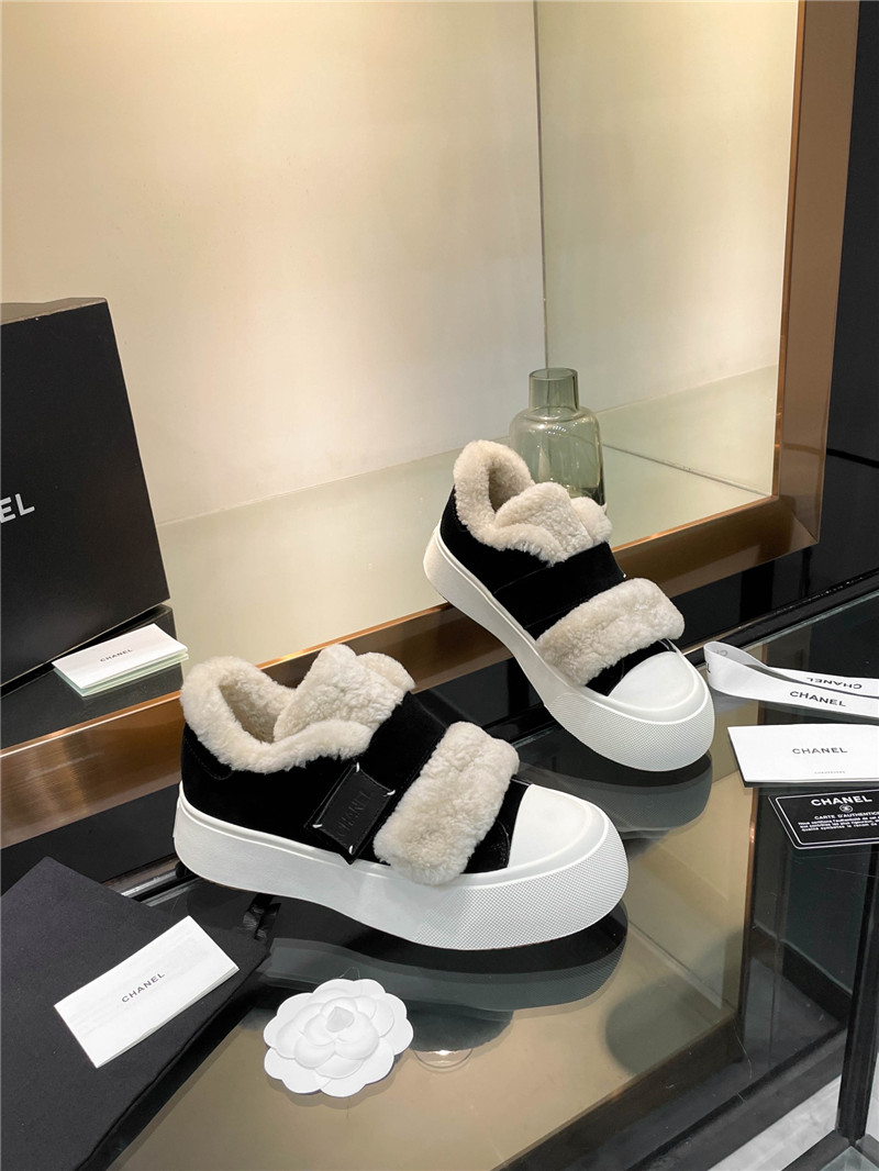 Ch**el velcro winter platform sneakers