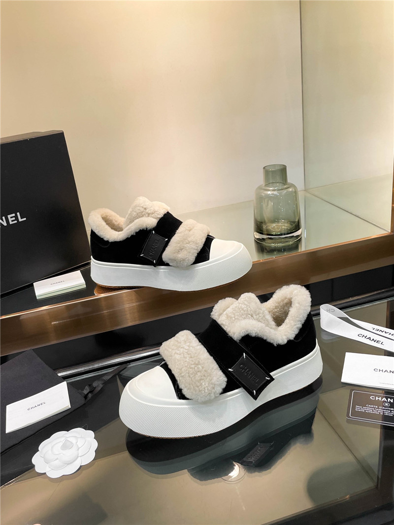 Ch**el velcro winter platform sneakers