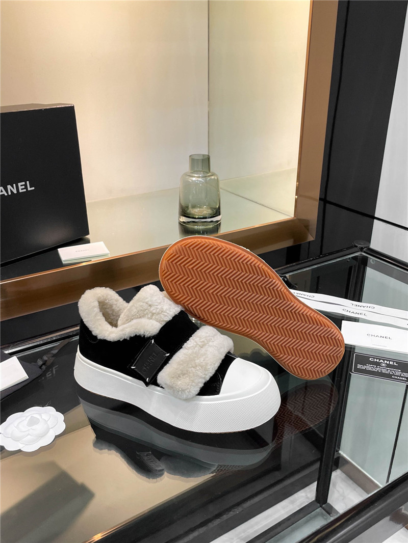 Ch**el velcro winter platform sneakers