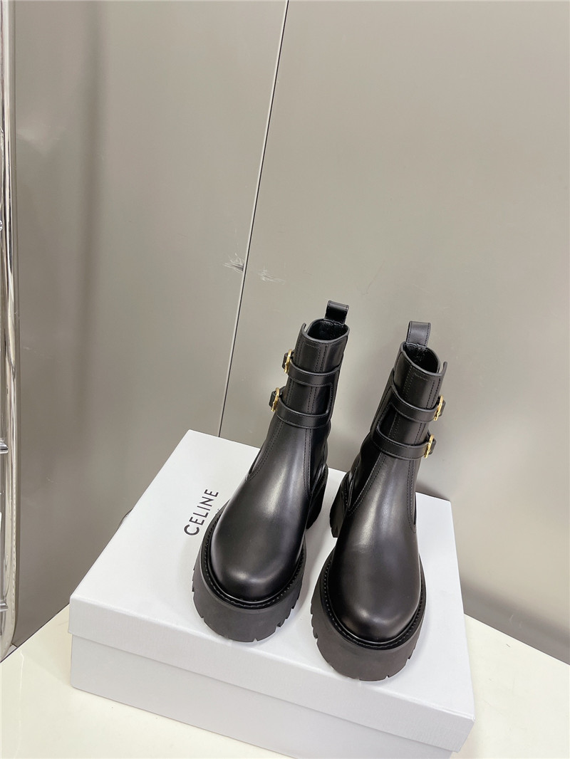 Ce1i*e margaret double buckle ankle boots
