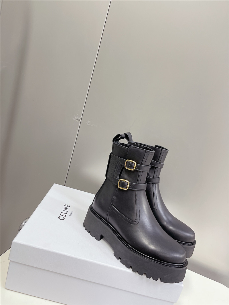 Ce1i*e margaret double buckle ankle boots