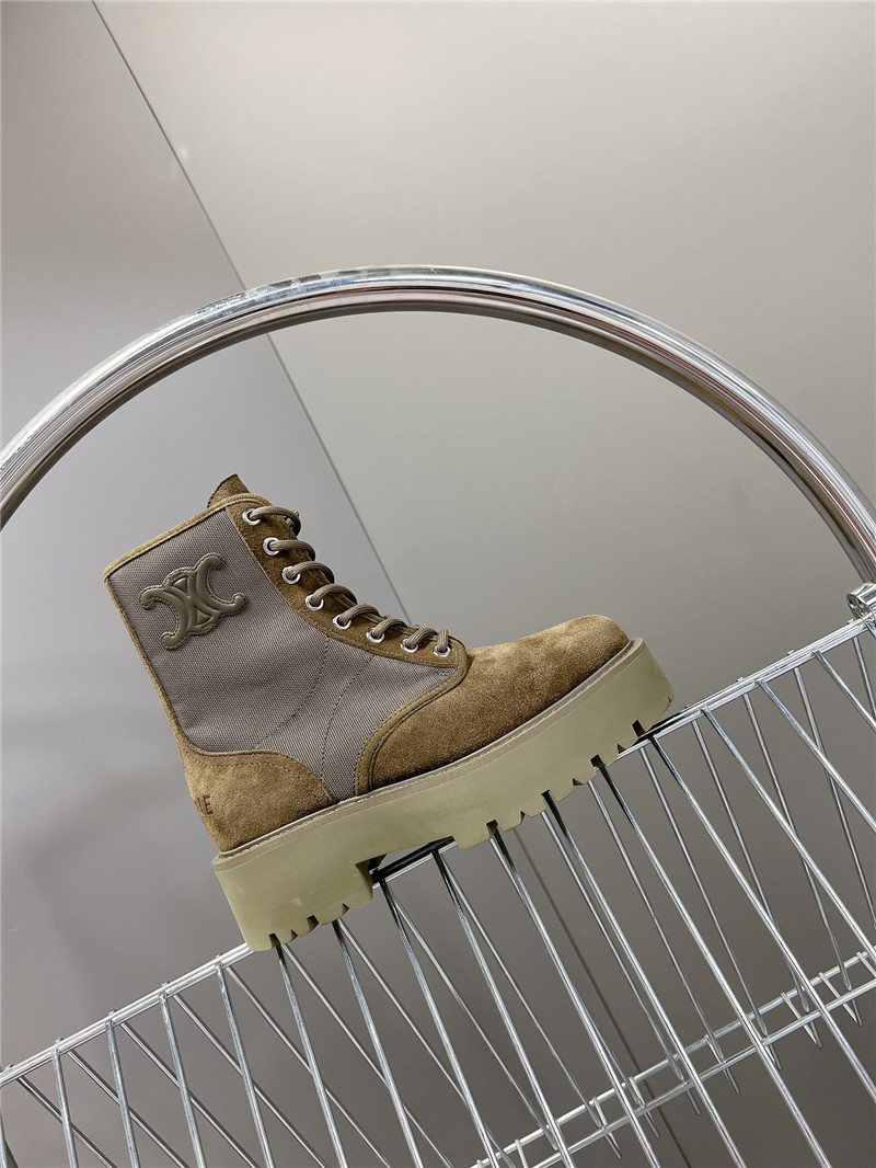 Ce1i*e suede bulky lace-up boots