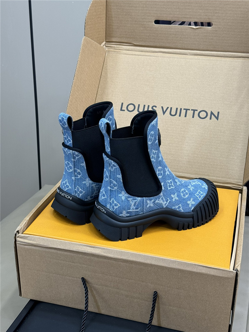 l0vis Vvtt0n denim ruby flat ankle boots