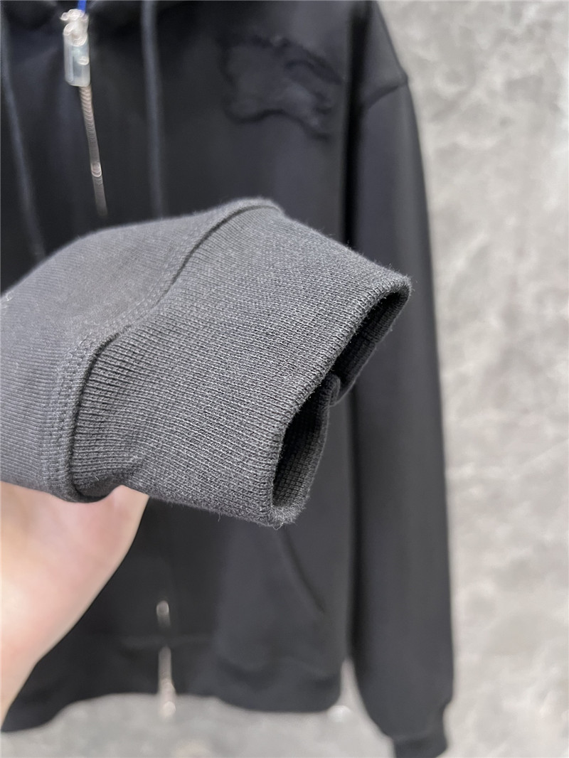 Bv*b*rry black equestrian knight cotton zip hoodie
