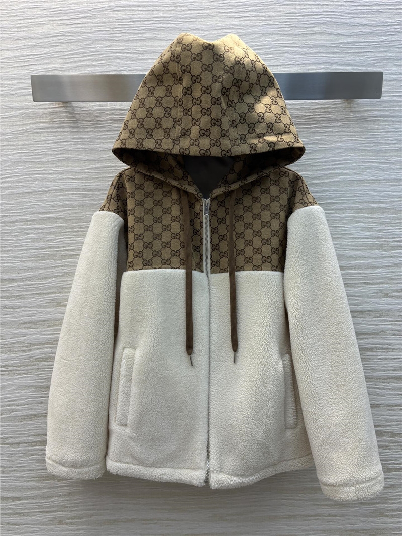 Gvc*1 patchwork hooded jacket