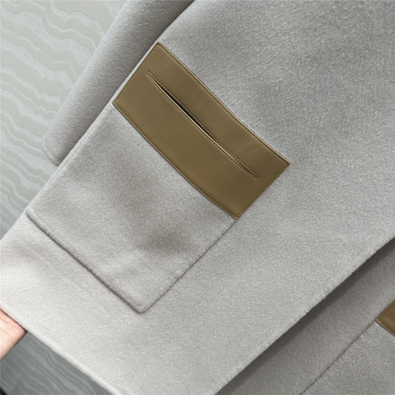 H**me5 hooded cashmere coat