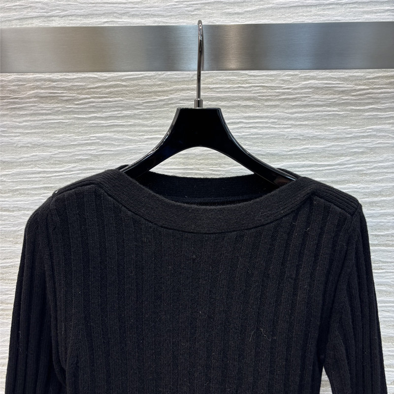 Va1e*ntin0 vertical striped knit dress