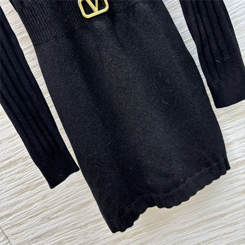 Va1e*ntin0 vertical striped knit dress