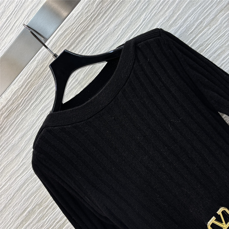 Va1e*ntin0 vertical striped knit dress