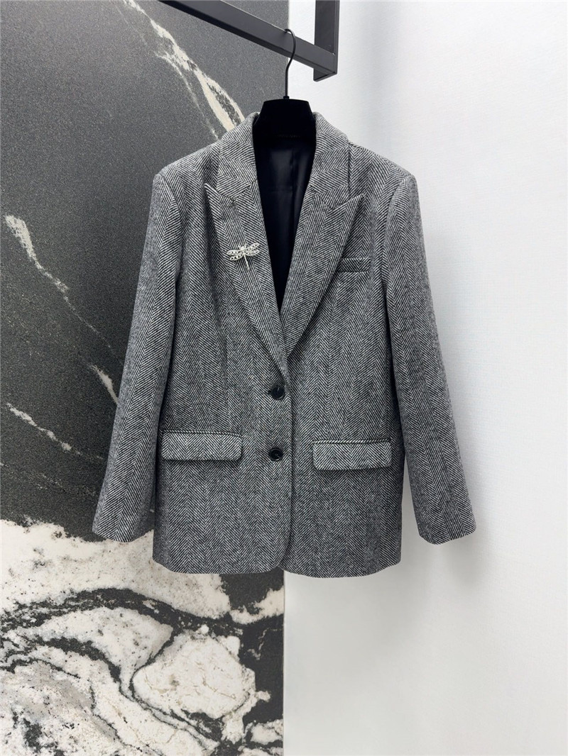 D10r herringbone wool blazer