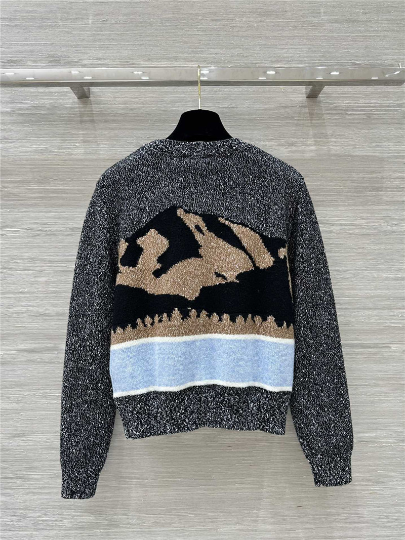 Ch**el jacquard blend cashmere sweater