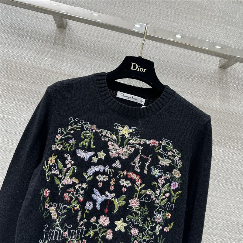 D10r knit multicolor sweater black