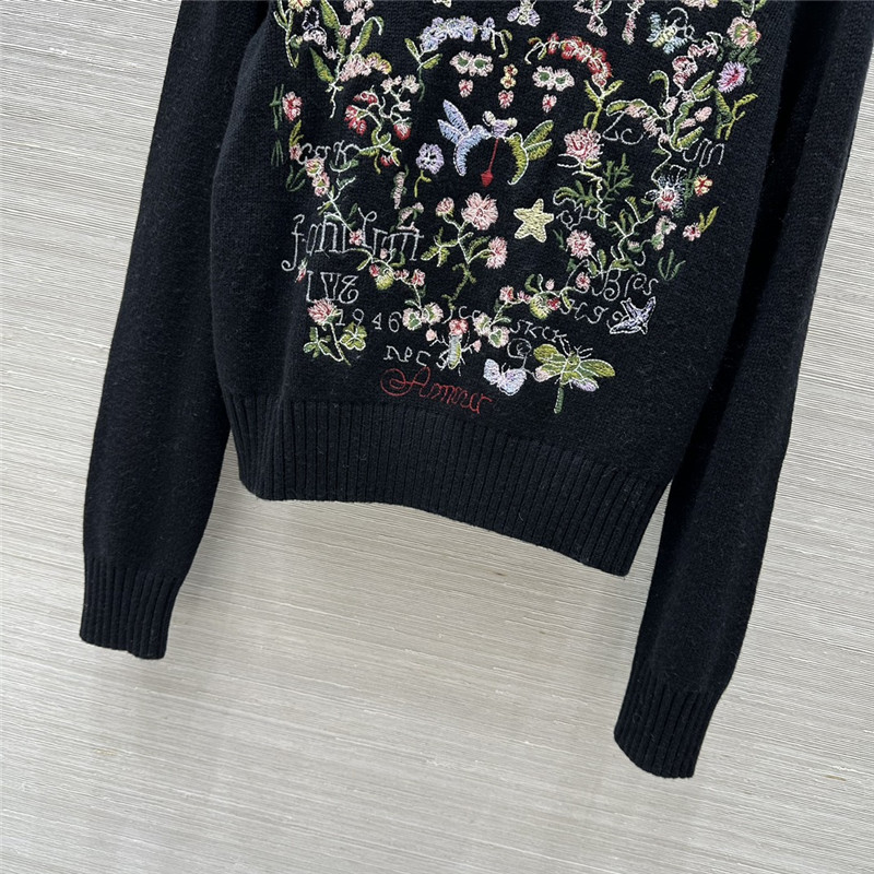 D10r knit multicolor sweater black