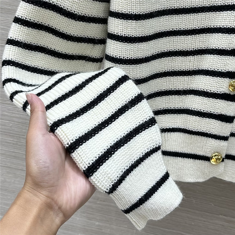Ce1i*e v-neck marinière wool cardigan