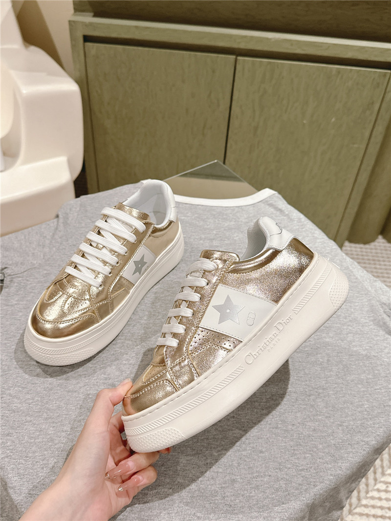 D10r gold star platform sneakers