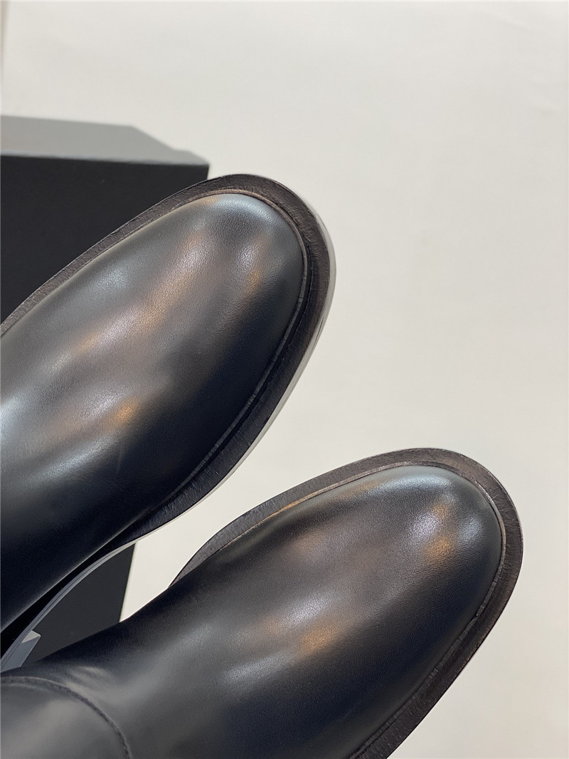 Jil Sander Black Leather Riding Boots