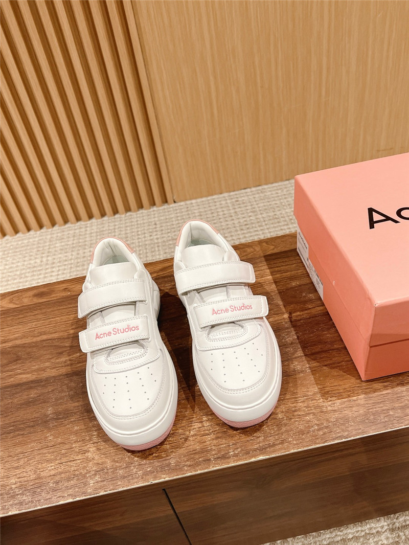Acne Studios Pink Velcro Strap Sneakers