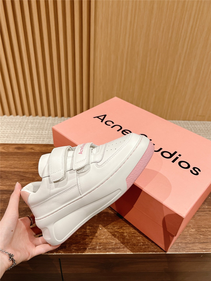 Acne Studios Pink Velcro Strap Sneakers