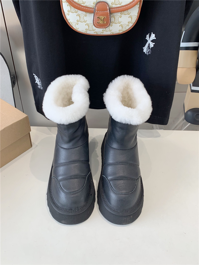 UGG Black Calfskin Snow Boots
