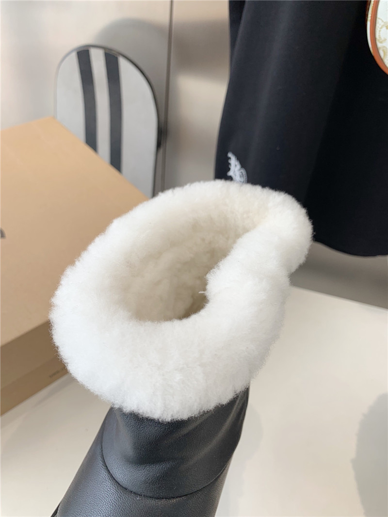 UGG Black Calfskin Snow Boots