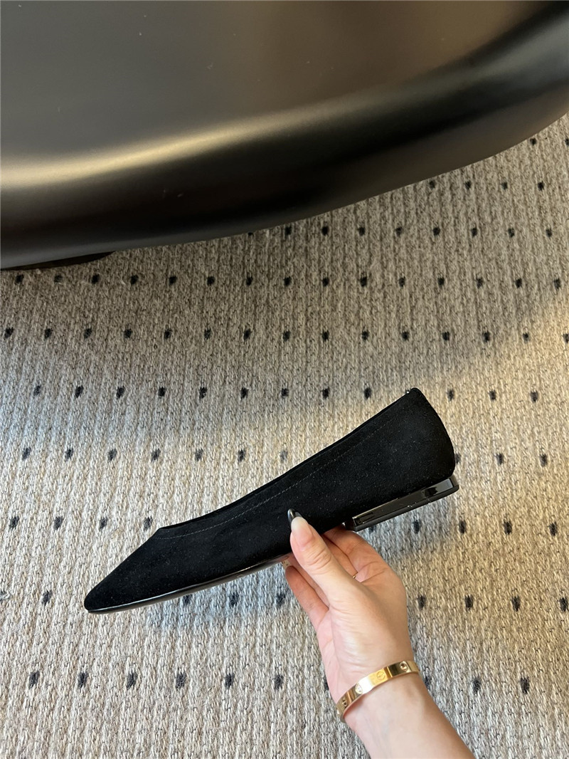 L0r0 P1ana primula ballet flats black suede