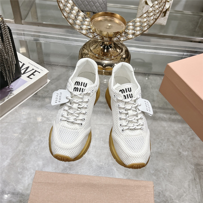 Miu Miu White Suede Sneakers for Women