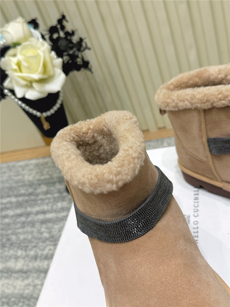BC Embellished Suede Boots in Brown