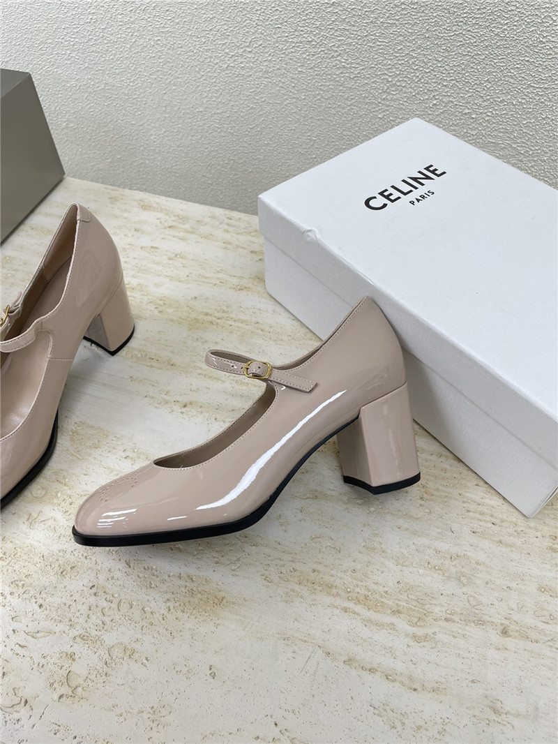 Ce1i*e beyaz rugan mary jane sandals
