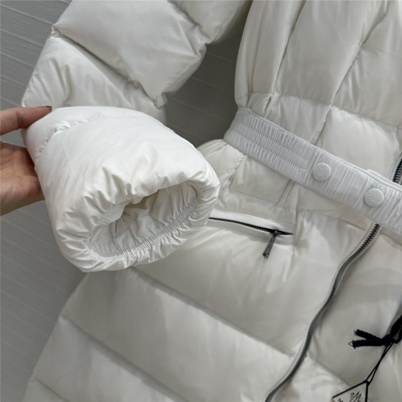 Moncler long hooded down jacket