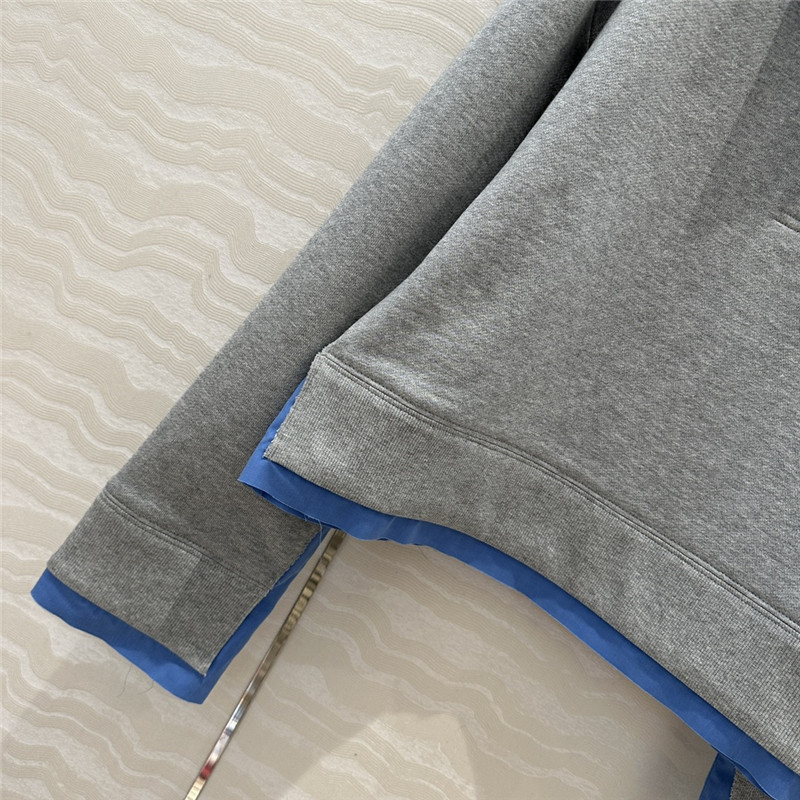 Miu Miu Cotton Polo Sweatshirt Grey