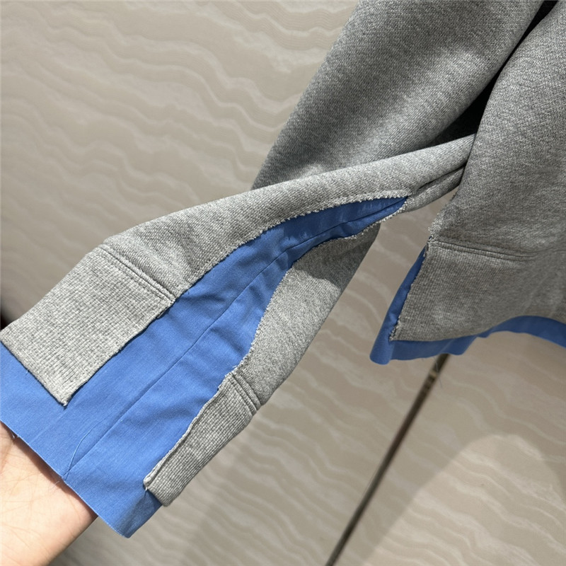 Miu Miu Cotton Polo Sweatshirt Grey