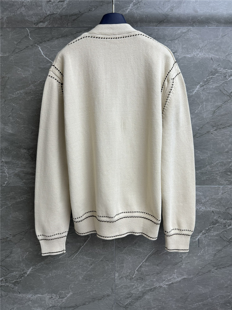 l0vis Vvtt0n intarsia pocket cotton cardigan