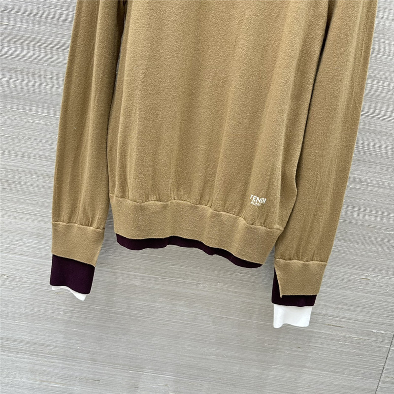 F**di beige wool sweater