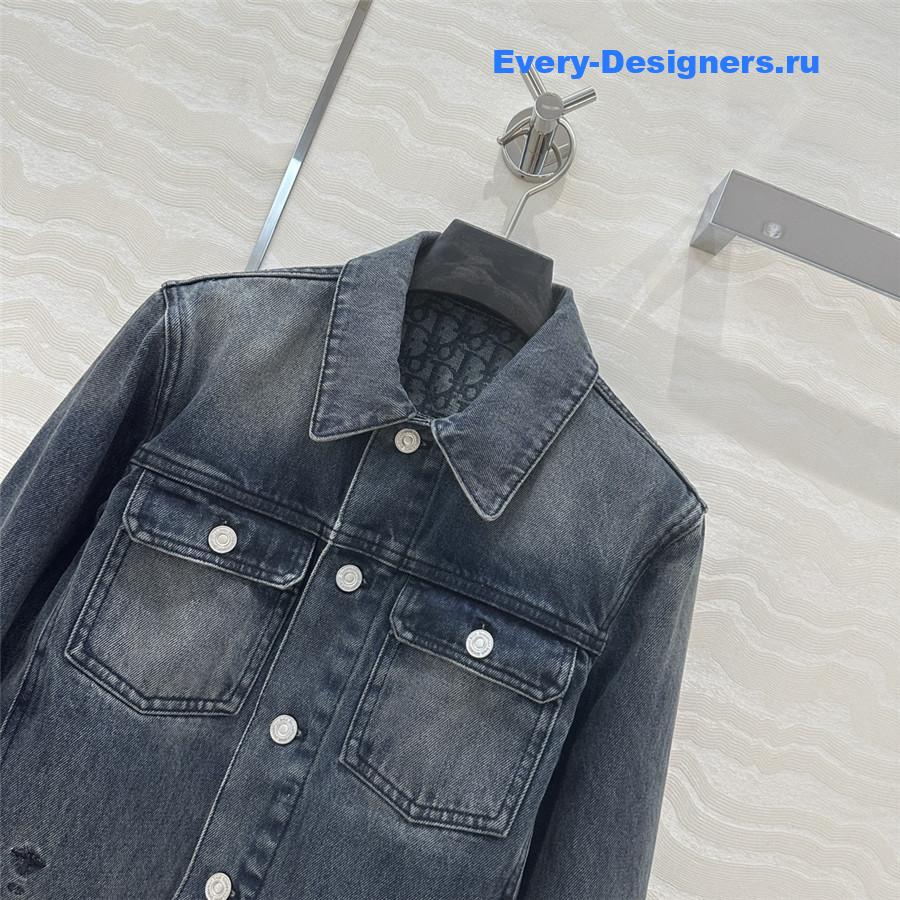 D10r monogram washed denim jacket