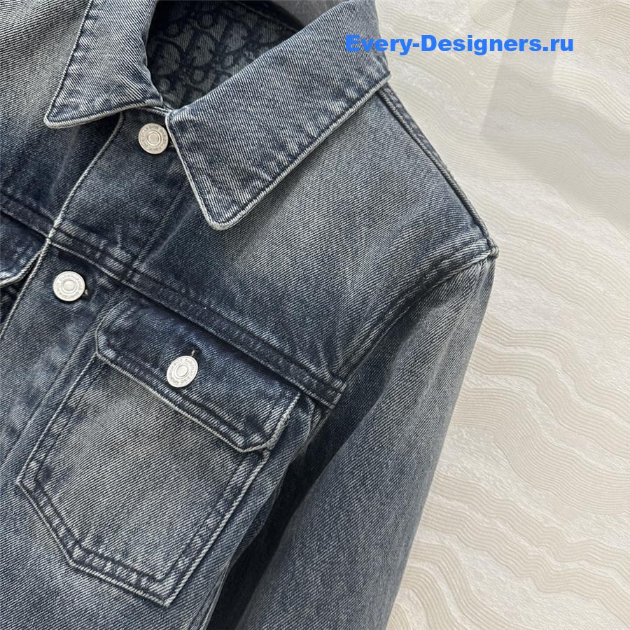 D10r monogram washed denim jacket