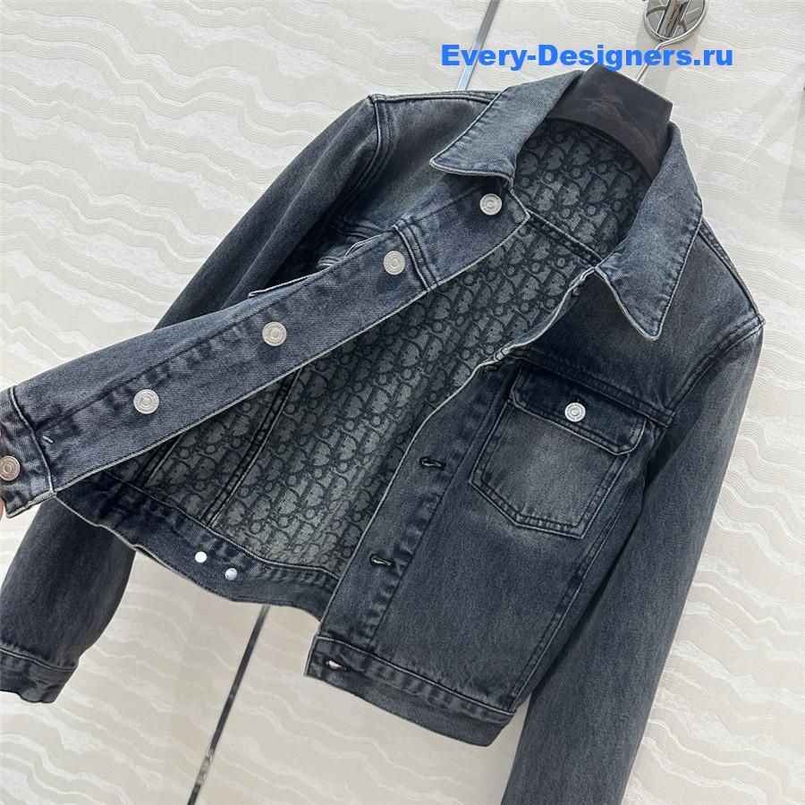 D10r monogram washed denim jacket