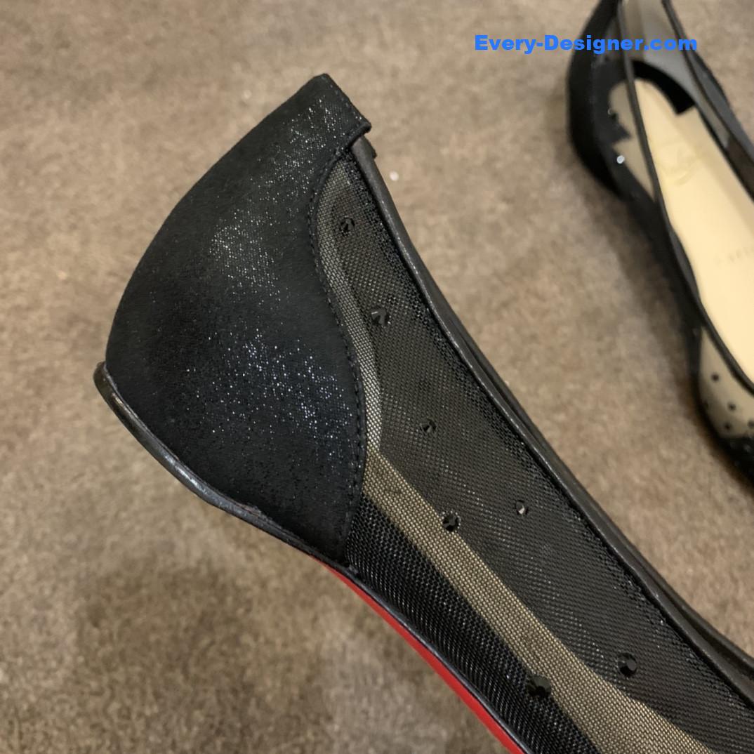 Chr1st1an louboutin rhinestone mesh pumps