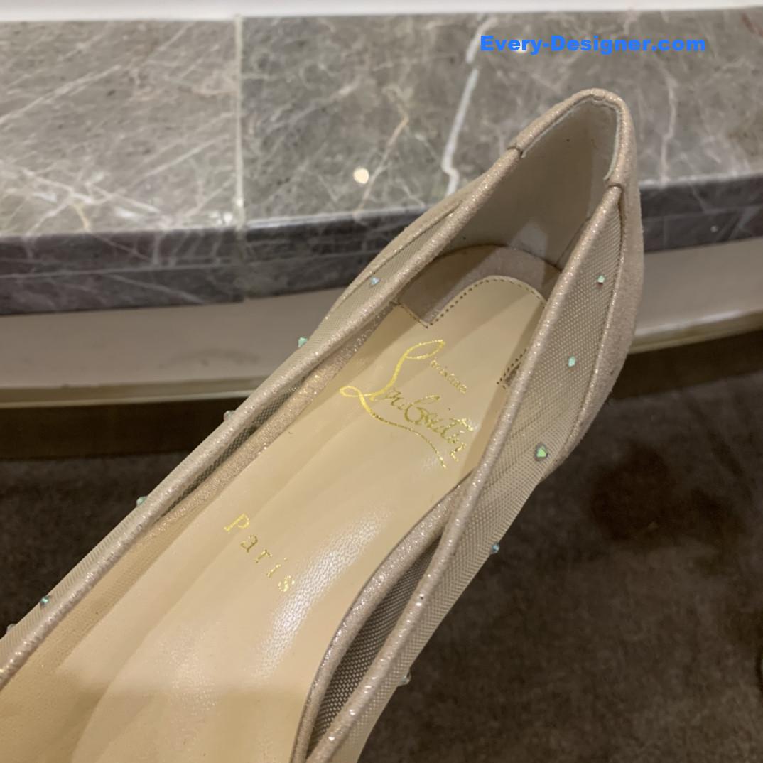 Chr1st1an louboutin rhinestone mesh pumps